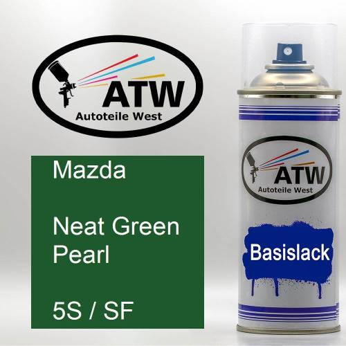 Mazda, Neat Green Pearl, 5S / SF: 400ml Sprühdose, von ATW Autoteile West.